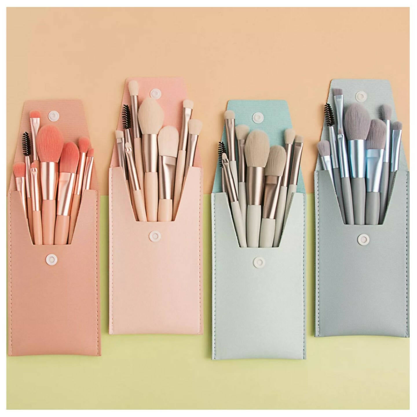 Favon Pack of 8 Professional Makeup Brushes with Free Pouch - Distacart
