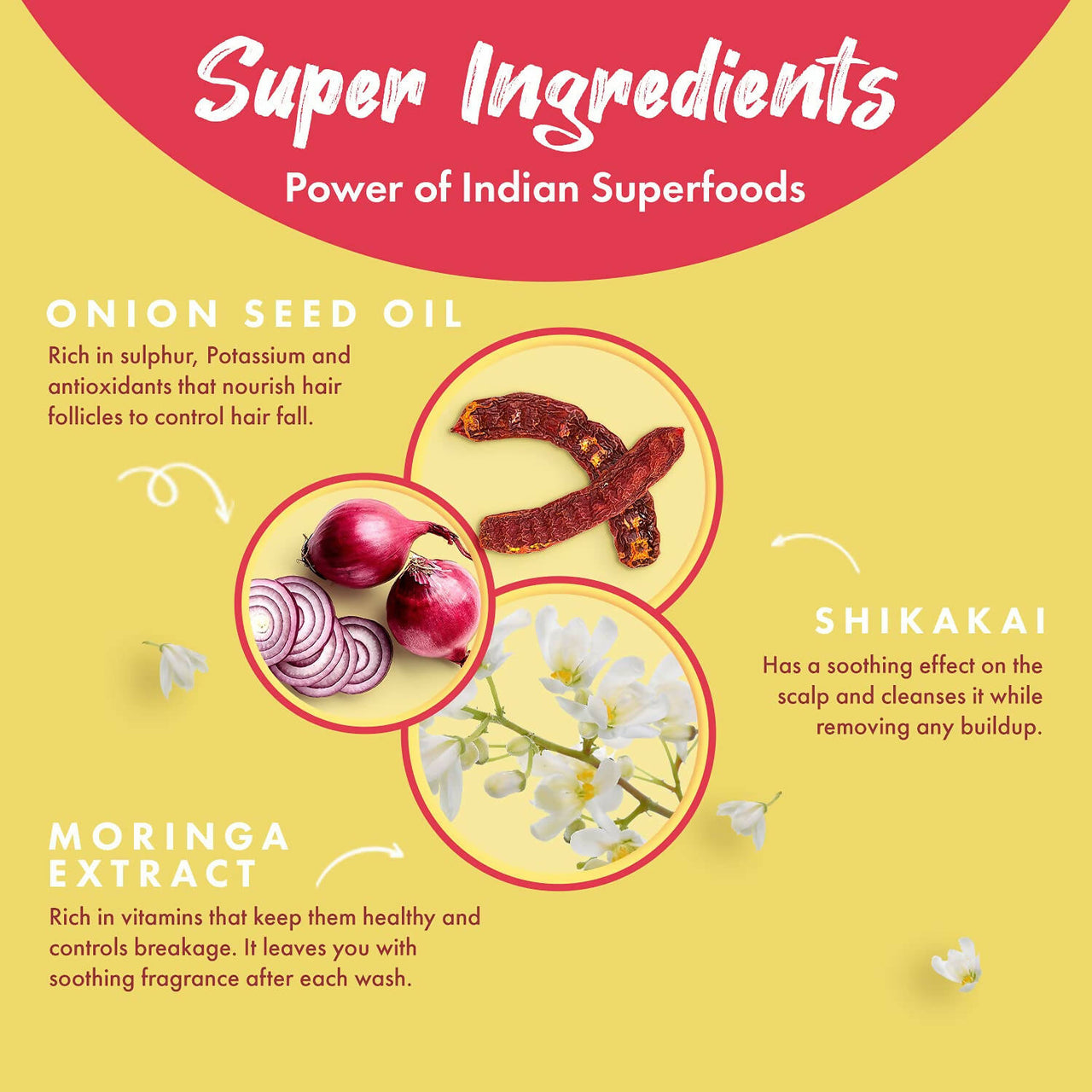 MyGlamm Superfoods Onion & Moringa Shampoo - Distacart