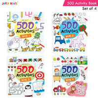 Thumbnail for Jolly Kids Fun Learning 500 Activities Books Set of 4| Ages 3-8 years Thinking Skills Activities Learning Counting, Spelling, Solve Puzzle Activities - Distacart