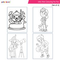 Thumbnail for Jolly Kids Colouring for Fun Books B| Set of 4| Each Book 64 Images|Colouring & Painting Books for Kids|Ages 3-8 Year - Distacart