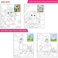 Thumbnail for Jolly Kids Big Copy Colour Books Set of 8| Colouring Theme Animals, Flowers, Dinosaurs, Mermaid, Ocean, Pirates, Princess & Unicorn Ages 3-10 Years - Distacart