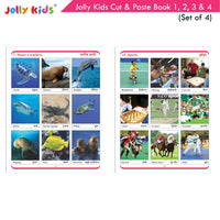 Thumbnail for Jolly Kids Cut & Paste Project, Activities & Scrap Books Set of 4| Activity Charts-Flowers, Animals, National Flags etc - Distacart