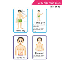 Thumbnail for Jolly Kids Pre-school Learning Flash Cards for Kids| Set of 4| 32 Cards on Each Pack| Ages 1-6 Years - Distacart