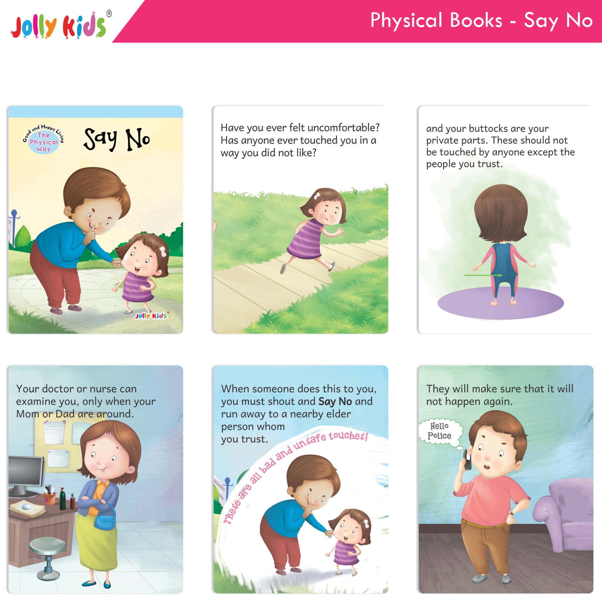 Jolly Kids Good & Happy Living The Physical Way Stories Books Set of 8| Kids learning Physical Health Activity| Ages 3-6 Years - Distacart