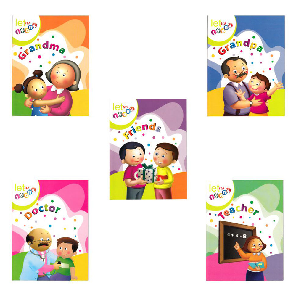 Jolly Kids Let Us Thank To Grandpa, Grandma, Friends, Doctor, Teacher Short Stories For Kids| Set of 5| Ages 3-7 Year - Distacart