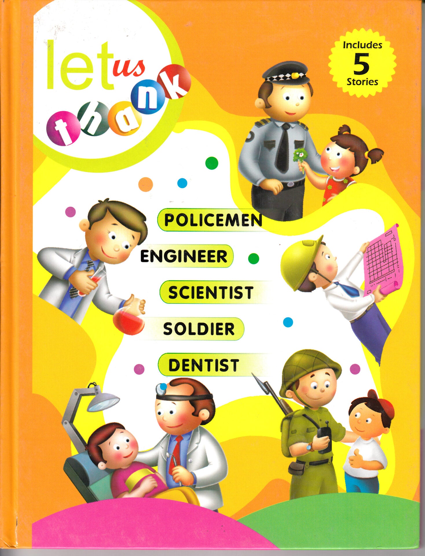 Jolly Kids Let Us Thank To Grandpa-Grandma-Friends-Doctor-Teacher Hardbound 5 in 1 Story Book Story Book| Ages 3-7 Year - Distacart