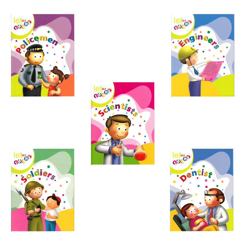 Jolly Kids Let Us Thank To Policemen-Scientist-Soldier-Engineer-Dentist Short Story Books Set of 5| Ages 3-7 Year - Distacart