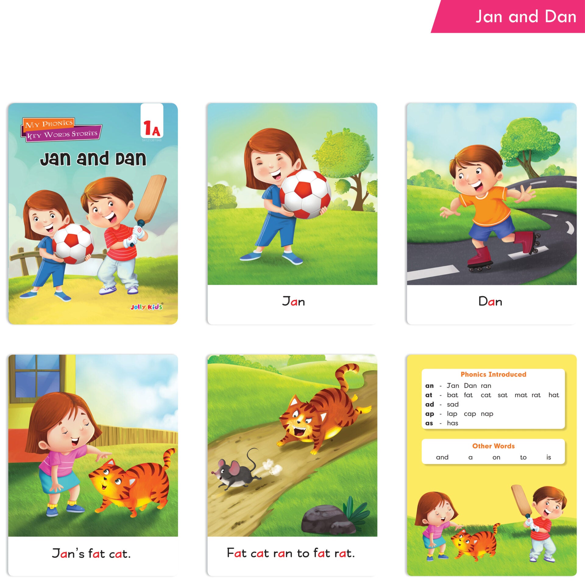Jolly Kids My Phonic Key Words Stories Books Set of 12| Ages 3-8 Years| Phonics Books | Phonetic Reader Books for Kids - Distacart