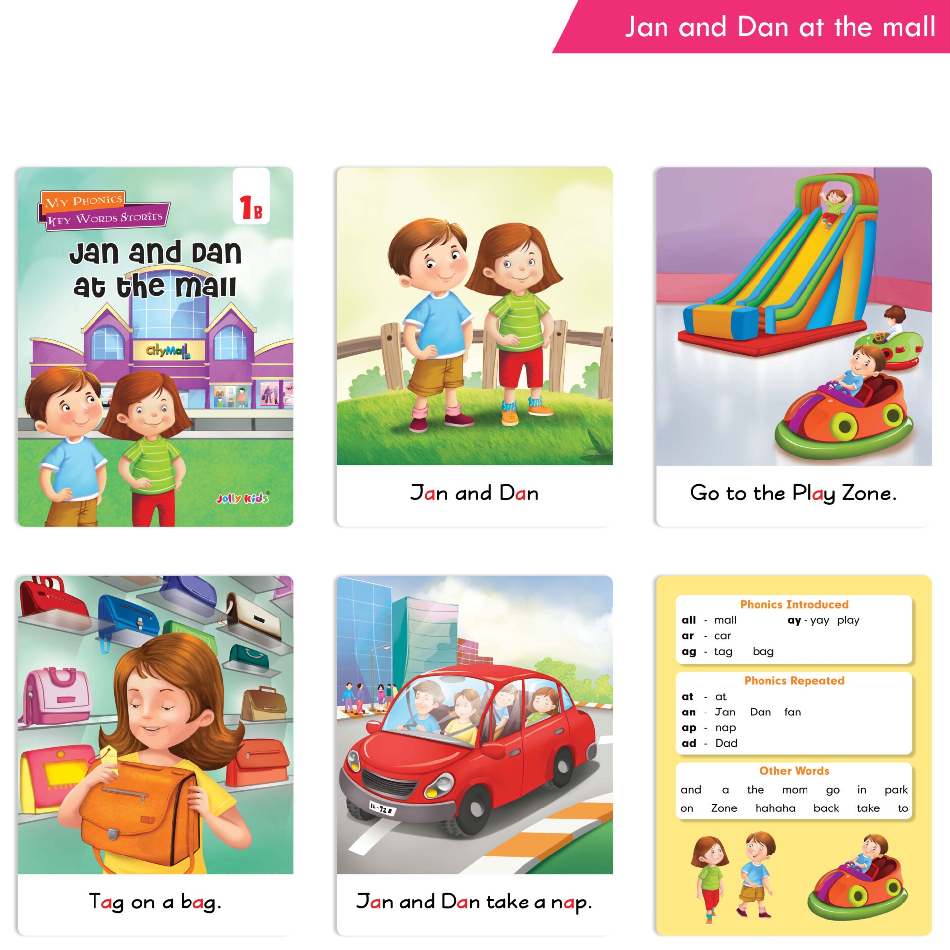 Jolly Kids My Phonic Key Words Stories Books Set of 12| Ages 3-8 Years| Phonics Books | Phonetic Reader Books for Kids - Distacart