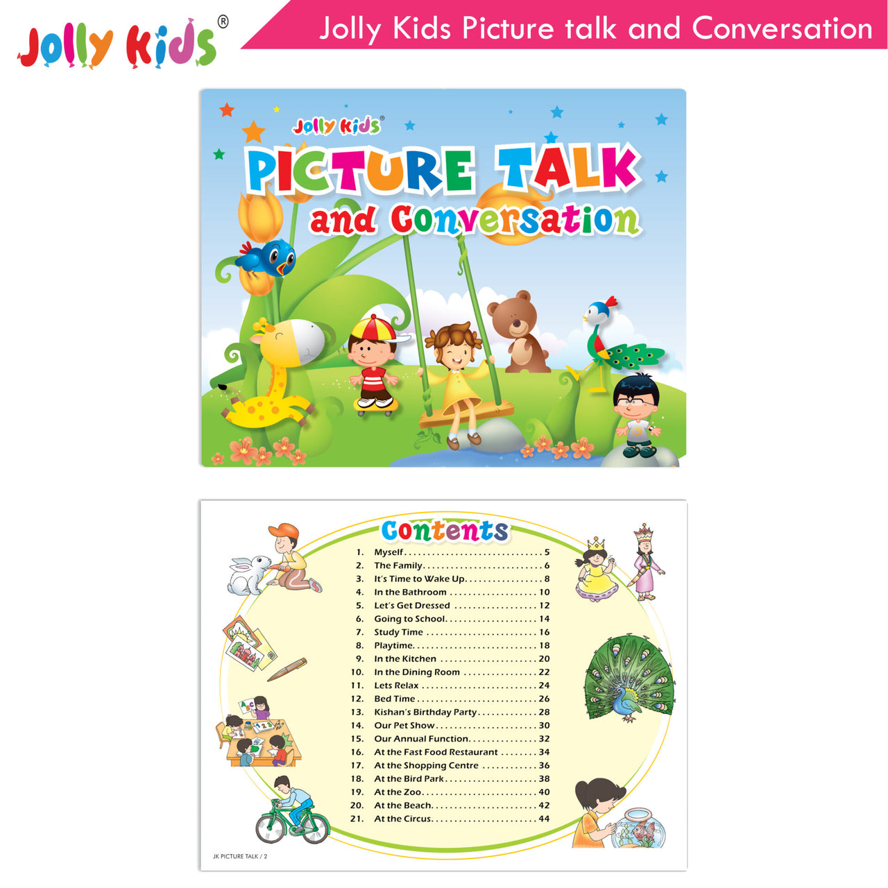 Jolly Kids Picture talk and Conversation Book for Kids| Age 2-6 Year - Distacart