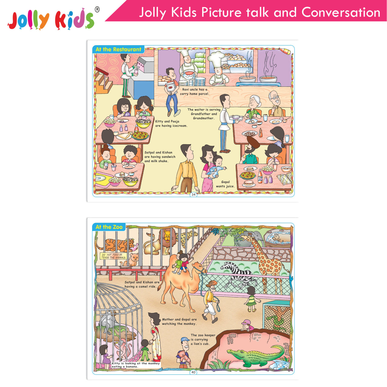 Jolly Kids Picture talk and Conversation Book for Kids| Age 2-6 Year - Distacart