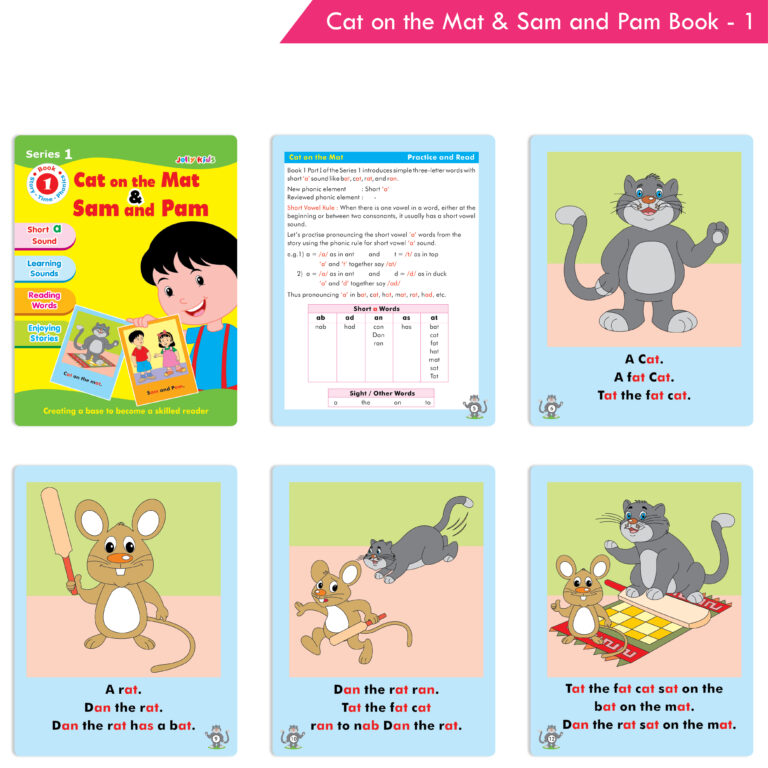 Jolly Kids Story Time Phonics Book Series 1 (Set of 10)| Short & Long Sound| Phonic Sound Stories Book for Kids Ages 4-8 Years - Distacart