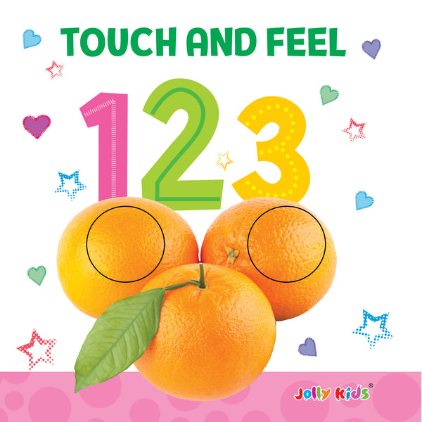 Jolly Kids Touch and Feel Board Book: 123| Picture Book for Kids Ages 1-4 Years|Number Book| Touch & Feel Activity Book - Distacart