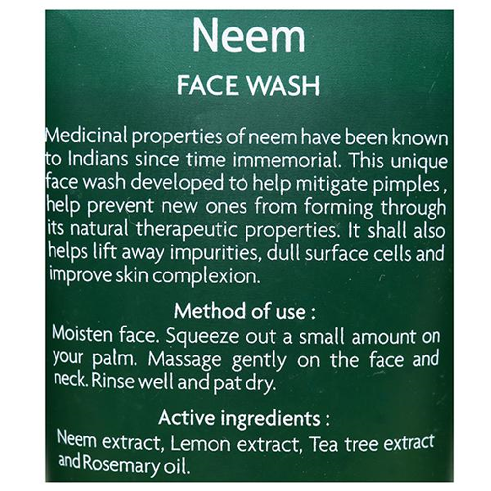 Jovees Natural Neem Face Wash Ingredients