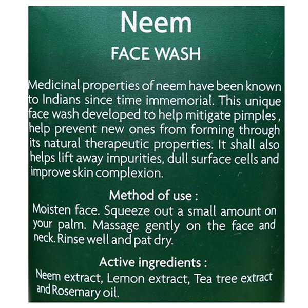 description jovees natural neem face wash 120 ml jovees natural neem