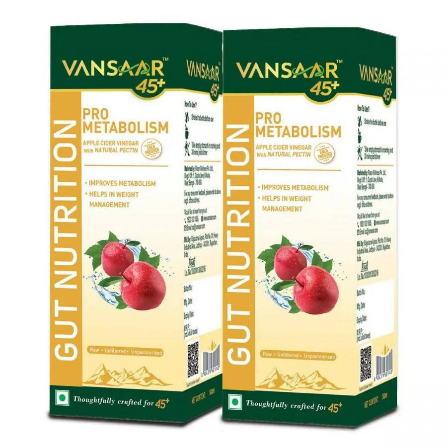 Vansaar 45 + Gut Nutrition Pro Metabolism Apple Cider Vinegar - Distacart