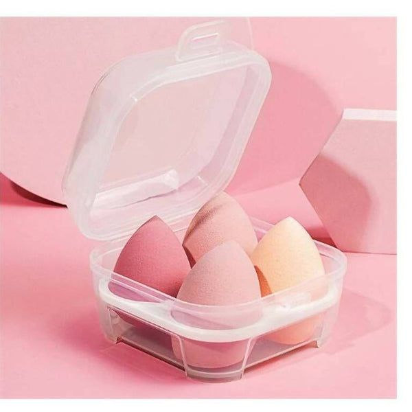 Favon Pack of 4 Professional Makeup Sponges with Storage Box - Distacart