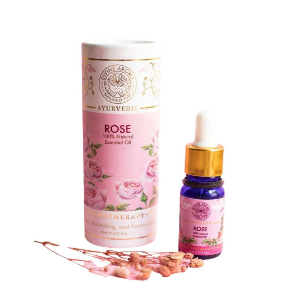 Divine Aroma 100% Natural Rose Essential Oil - Distacart