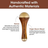 Thumbnail for TAC - The Ayurveda Co. Kansa Wand Dual Purpose Massager Tool for Face & Body - Distacart