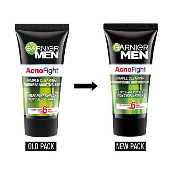 Garnier Men Acno Fight Pimple Clearing Brightening Moisturizer - Distacart