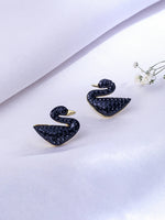 Thumbnail for NVR Women Black Cz Studded Studs Earrings - Distacart