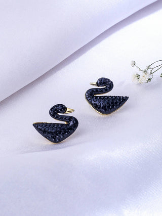 NVR Women Black Cz Studded Studs Earrings - Distacart