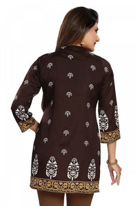 Thumbnail for Snehal Creations Endearing Ethnicity Short Brown Tunic