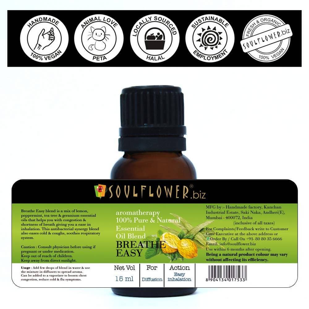 Soulflower Breathe Easy Essential Oil - Distacart