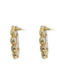 Thumbnail for Mominos Fashion Joharkamal Gold-Plated Brass Finish Stone Choker For Women & Girls (Golden) - Distacart