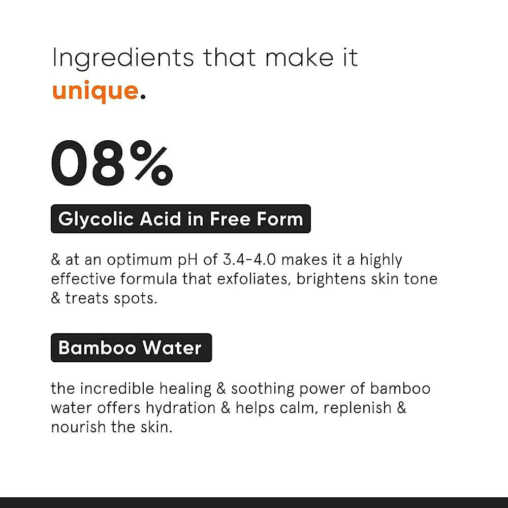 Minimalist 8% Glycolic Acid Toner For Glowing Skin - Distacart