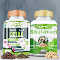 Thumbnail for Divya Shree Nari Kaya Detox Capsule and Shatavari Capsule Combo - Distacart