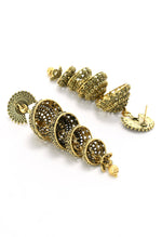 Thumbnail for Mominos Fashion Johar Kamal Peacock Design Golden Colour Earrings - Distacart