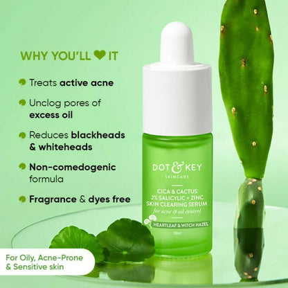 Dot & Key 2% Salicylic Cica Anti Acne Face Serum - Distacart