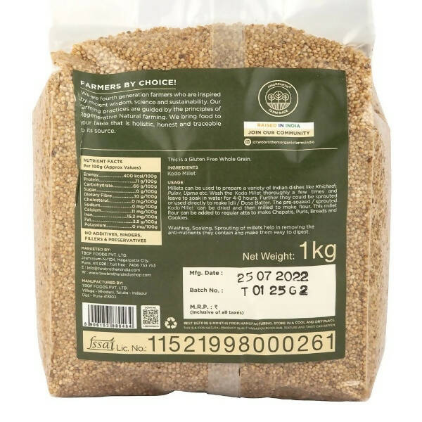 Two Brothers Organic Farms Kodo Millets - Distacart