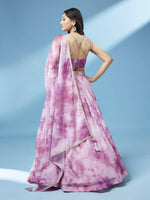 Thumbnail for House of Panchhi Lavender Organza Floral Printed Lehenga choli & Dupatta - Distacart