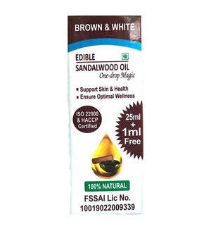 Brown & White Edible Sandalwood Oil