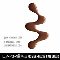Thumbnail for Lakme 9 to 5 Primer + Gloss Nail Colour - Woody Desk - Distacart