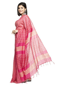 Thumbnail for Mominos Fashion Magenta Color Bhagalpuri Saree