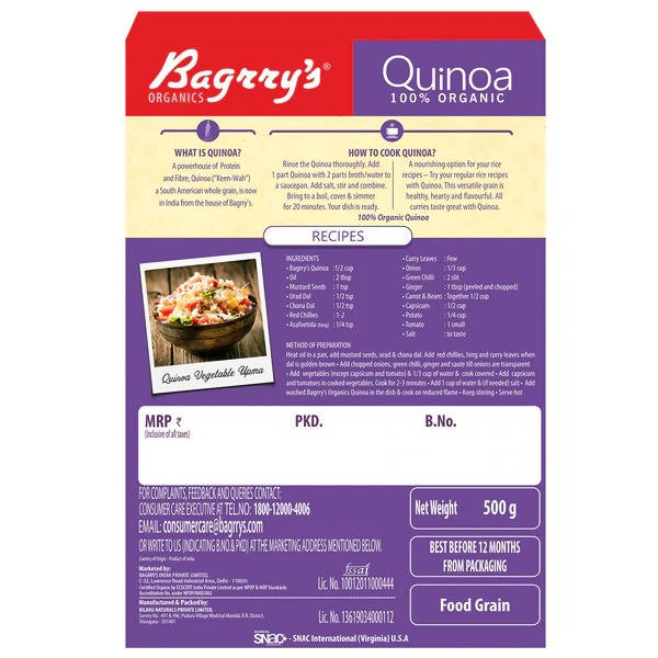 Bagrry's Organic Quinoa - Distacart
