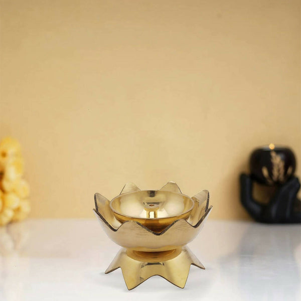 CraftVatika Gold-Toned Brass Handmade Diya - Distacart