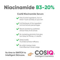 Thumbnail for Cos-IQ Niacinamide Vitamin B3-20% Face Serum for Ultra Sensitive Skin - Distacart