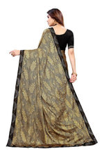 Thumbnail for Vamika Golden Malai Silk Embroidery Saree