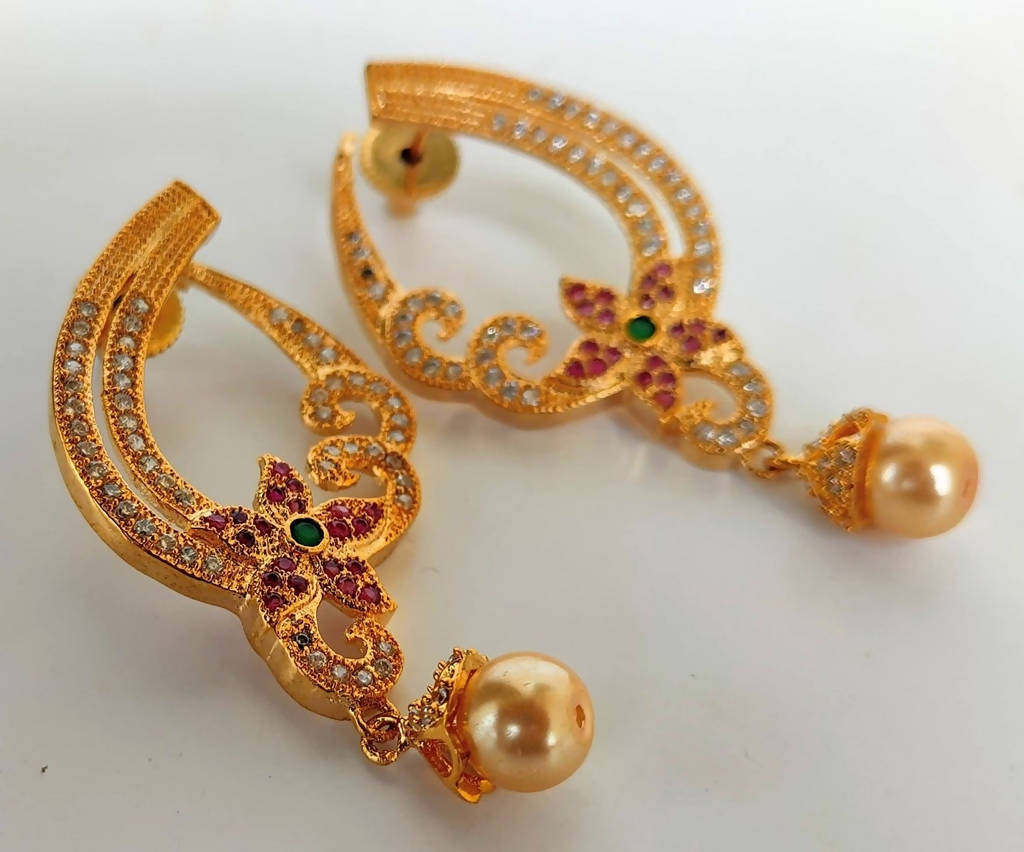 Multicolor Cz Designer Earrings - Distacart
