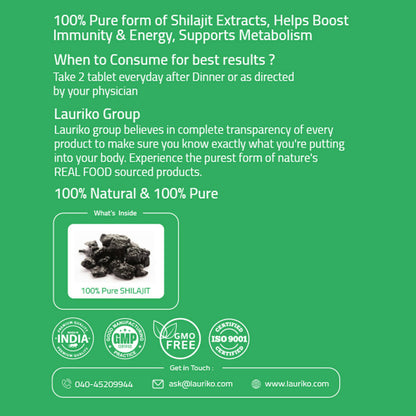 Laurik Himalayan Sj 1000Mg Tablets| Sj Tablets Boosts Stamina, Strength And Support Vitality - Distacart