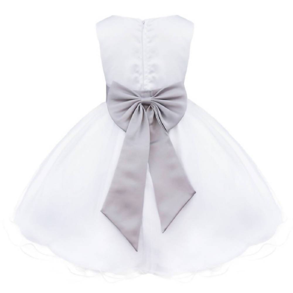 Asmaani Baby Girl's White Color Satin A-Line Maxi Full Length Dress (AS-DRESS_22053) - Distacart