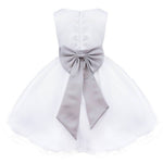 Thumbnail for Asmaani Baby Girl's White Color Satin A-Line Maxi Full Length Dress (AS-DRESS_22053) - Distacart