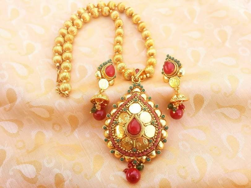 Multicolor Kasu Beaded Necklace Set