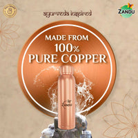 Thumbnail for Zandu Copper Water Bottle - Distacart