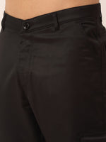 Thumbnail for Jainish Men's Casual Cotton Solid Cargo Pants ( KGP 154 Black ) - Distacart