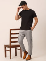 Thumbnail for Jainish Men's Casual Cotton Solid Cargo Pants ( KGP 154 Light-Grey ) - Distacart
